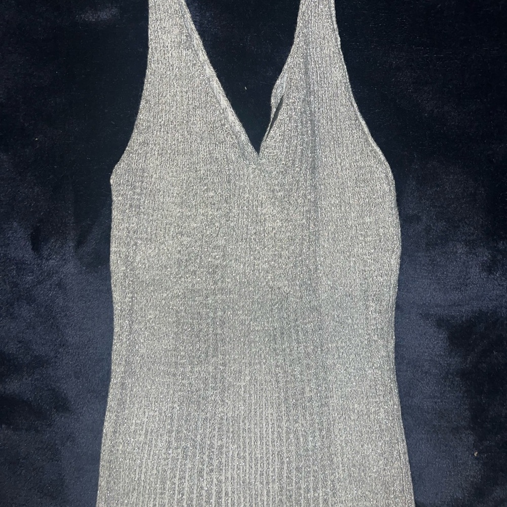 Forever 21 Gray Ribbed Knit Top
